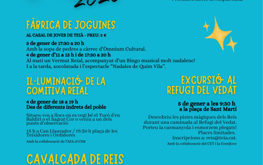 Teià es prepara per viure uns dies plens de màgia amb l’arribada dels Reis d’Orient