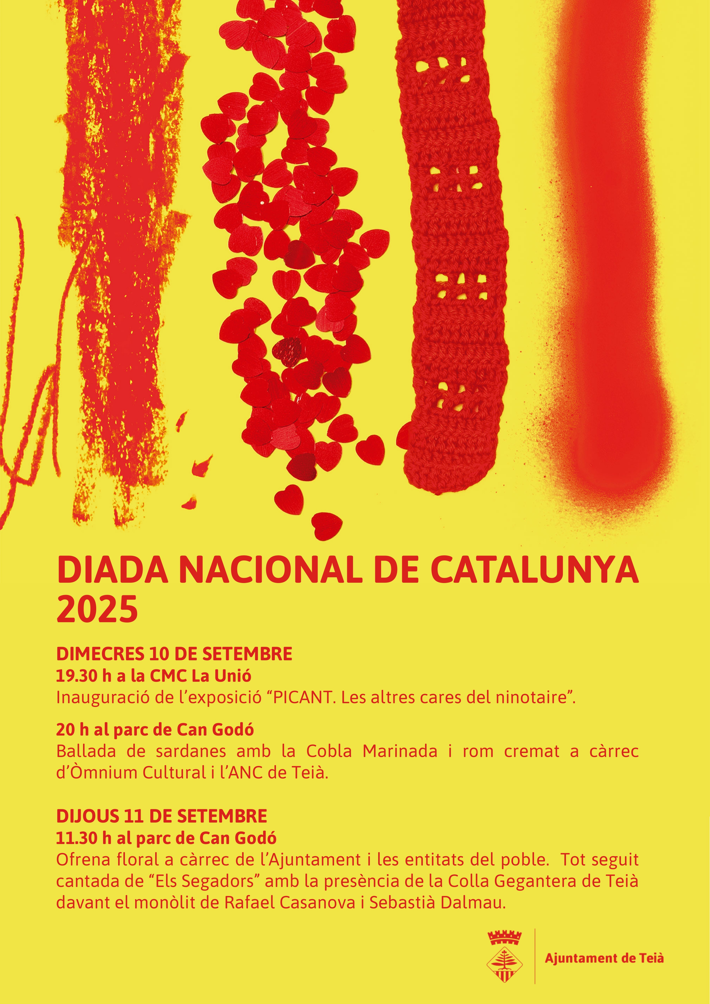Teià commemorarà la Diada Nacional de Catalunya amb activitats culturals i institucionals