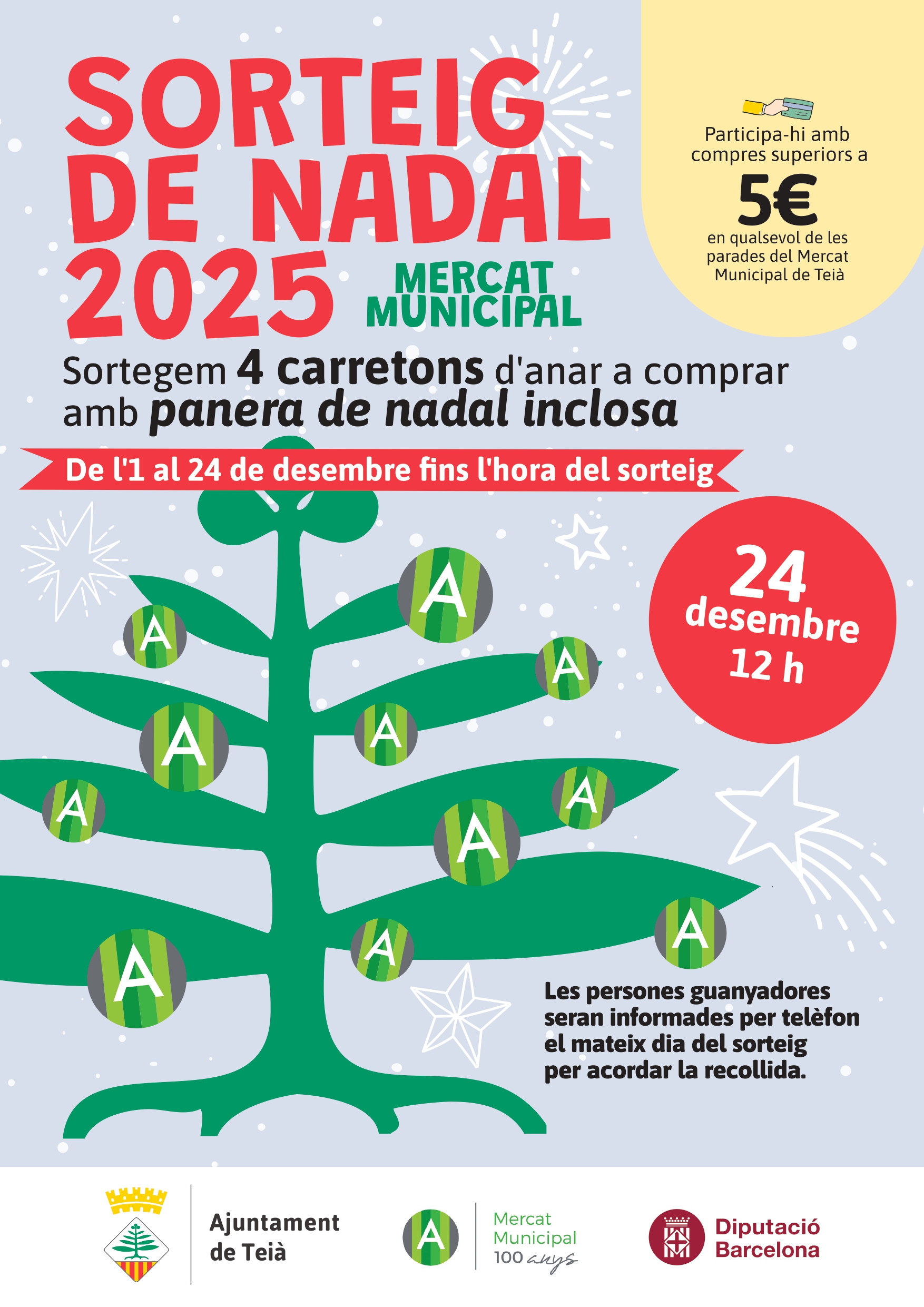 El Mercat Municipal de Teià prepara el Sorteig de Nadal 2025